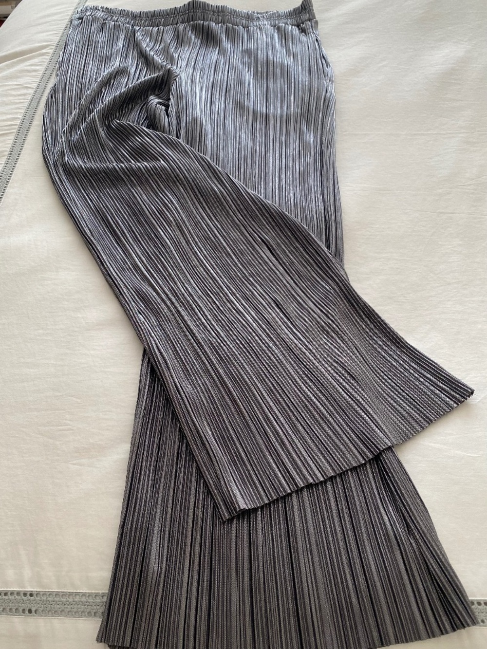 Context brand Dressy Metallic Wide Leg Palazzo Pants